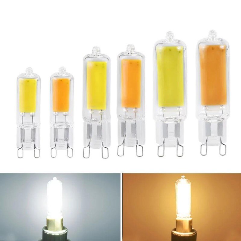 Super Bright G9 LED Light Bulb 7W 9W 12W15W 220V Glass Lamp  Constant Power Light LED Lighting G9 G4 COB Bulbs