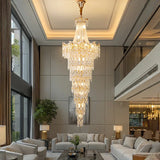 Staircase Long Chandelier Duplex Crystal Chandelier Light Luxury Villa Living Room And Lobby Light Lustre Ceiling Chandelier ﻿