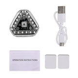 Triangle Solar Powered Strobe Warning Light - Colorful LED Motorcycle Tail Signal Lamp
