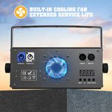 4-Pack 200W COB LED Par Light (2x100W 2-Eye Blinder) - 2-in-1 Cool & Warm White DMX Stage Lighting for Party, Bar & DJ Events