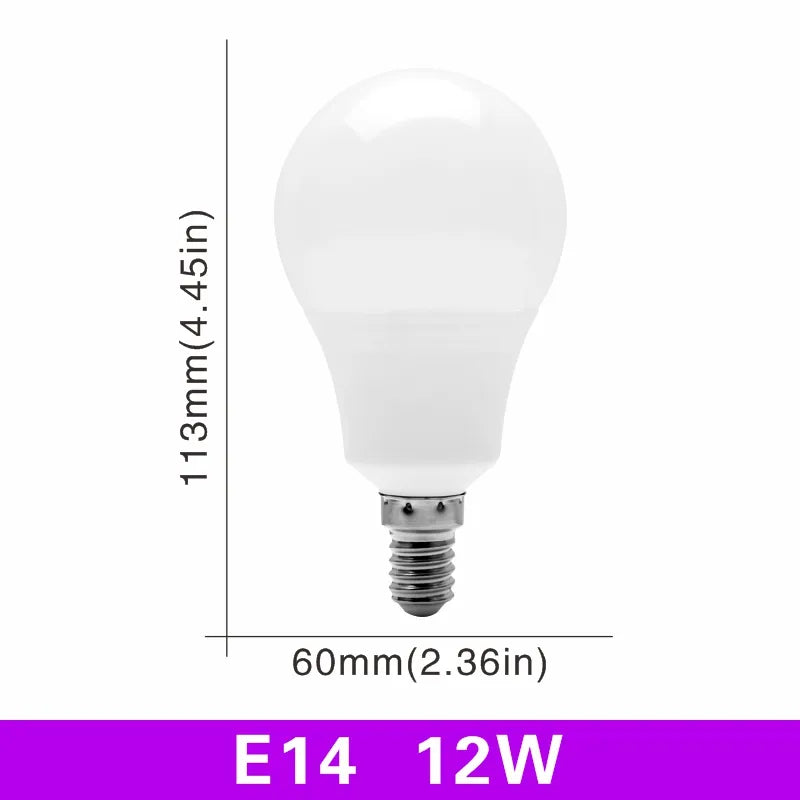 E27 E14 LED Bulb 20W 18W 15W 12W 9W 6W 3W Lampada LED Light AC 220V-240V Bombilla Spotlight Lighting Cold/Warm White Lamp