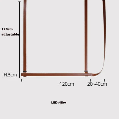 2026 Leather Belt LED Ceiling Chandelier - Luxury Living Room Hanging Lamp