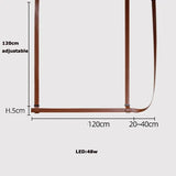2026 Leather Belt LED Ceiling Chandelier - Luxury Living Room Hanging Lamp