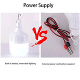USB Light Bulb Smart Led Spotlights Outdoor Camping Lamp IP65 Waterproof Portable With Hook Garden BBQ Tent Emergency Lighting