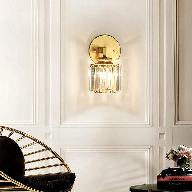  Modern Minimalist Bedroom Wall Lamp Bedside Lamp Italy Crystal Wall Lamp Bedside Lamp Fashion Minimalist Wall Lamp