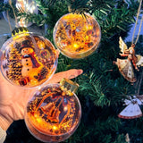 Glowing Christmas Snow Globe Christmas Decorations 2026 Xmas Tree Santa Christmas Bell Christmas Accessories Navidad Gifts