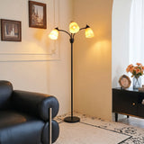 Modern Reading Floor Lamp, 3-Light Floor Lamp Black with Reading Lamp, Adjustable Flexible Tree Standing Lamp for Bedroom Study Room Office, Modern Multi Head Reading Floor Lights, E26 Base