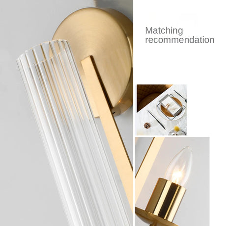 Modern Wall Lamp Glass Gold American Nordic Sconce New Retro vintage Living Room Bedroom Porch Aisle Balcony Dining Decors Light