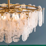 French Retro Light Luxury Chandelier Living Room Bedroom Warm and Romantic Cloud Water Drop Glass Pendant Lights Home Decoration
