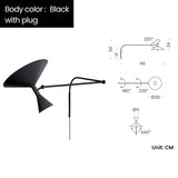 Rotary Wall Lamp Sconce Light  Adjustable Up and Down Lighting For Living Room Bedroom
