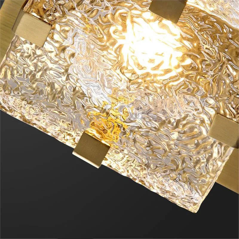 Modern Clear Crystal Ceiling Lamp Gold Metal Bedroom Kitchen Parlor Lighting Fixtures