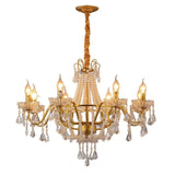 French Candle E14 Led Chandelier Villa Stairs Pearl Crystal Led Pendant Lights Hotel Art Decor Suspend Light Led Luminarias