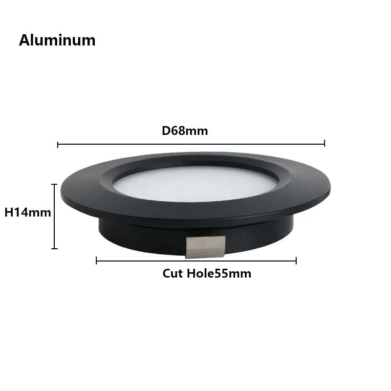 3W Indoor LED Mini Spotlights 12V 24V Ultra Thin Recessed Ceiling Panel Light IP42 Caravan Boat Kitchen Vehicle Camper Downlight