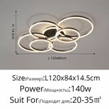 New Modern LED Chandelier Lighting For Living Study Bedroom Lamps Indoor Lighting Round Rings Foyer Luster Chandeliers Luminaire