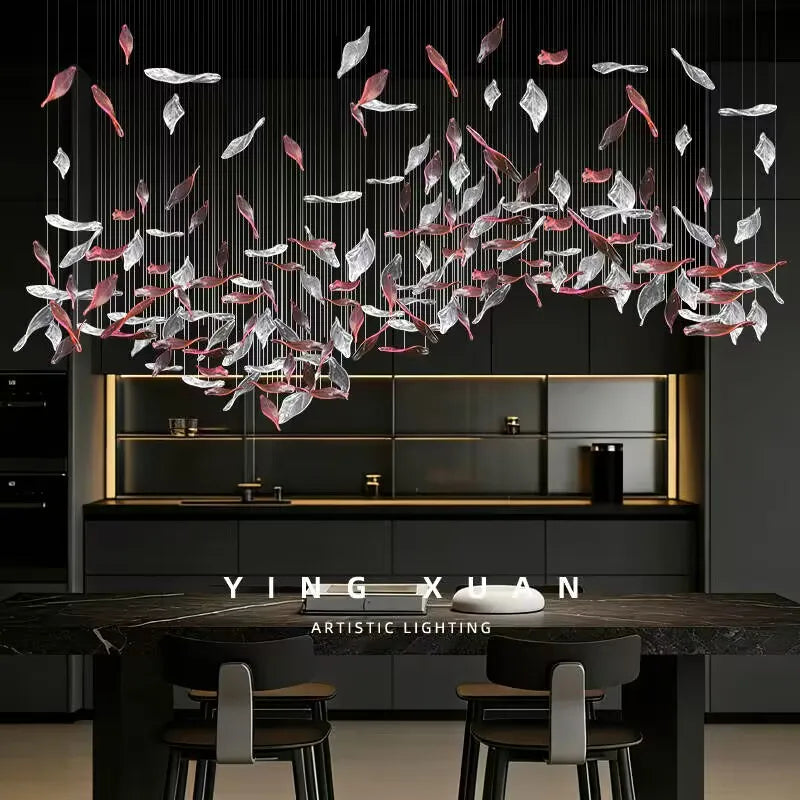 Hanging Ceiling Chandeliers Living Room Restaurant Chandeliers Lighting Kitchen Island Glass Pendant Light Dining Table Fixtures