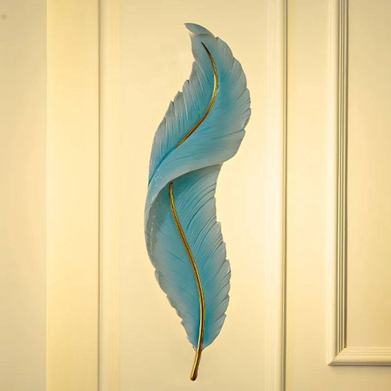 interior wall lamp Nordic decoration modern luxury lamp bedroom LED feather wall lamp bedside living room wall decoration home