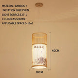 Bamboo Modern Hand Woven Bamboo Art Chandelier Bamboo Lantern Chandelier Bedroom Dining Room Lamp Japanese Pendants Lights