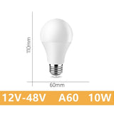 LED low-voltage bulb AC/DC12V 24V 36V 48V E27 B22 10W Bombilla For Solar Led Light Bulbs 12 Volts Low Voltages Lamp Lighting