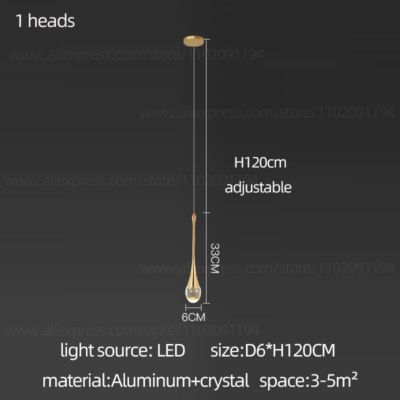 Crystal Chandelier Modern Villa Living Room Chandelier Hanging Lamp LED Crystal Lamp Exhibition Hall Staircase Pendant Lamp