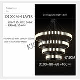 Modern New Simple Duplex LED Chandelier Bedroom Living Dining Room Decoration Art Ring Pendant Lamp Luster Fixture Indoor Lighti