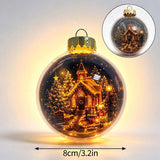 Glowing Christmas Snow Globe Christmas Decorations 2026 Xmas Tree Santa Christmas Bell Christmas Accessories Navidad Gifts