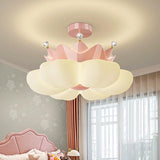 White pink Crown Petal Ceiling Lights LED Children's Room Light Warm Romantic Nursery Princess Room Girl Bedroom Ceiling Lamps
