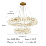 Nordic Modern Ceiling Chandelier Bedroom Dining Living Room Crystal Pendant Lamp Interior Decoration Firefly Garland LED Light