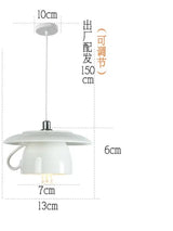 Modern Tea Cup Teapot Hanging Lamp Ceramic Led Pendant Lights Dining Room Kitchen Home Decors Luminaire Lighting Fixtures