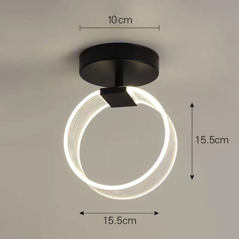 Modern LED Ceiling Lamp Creative Nordic Home Decors Lights For Living Room Corridor Hallway Aisle Cloakroom Black Gold Lutre