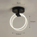 Modern LED Ceiling Lamp Creative Nordic Home Decors Lights For Living Room Corridor Hallway Aisle Cloakroom Black Gold Lutre