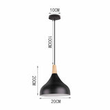 Modern Simple Pendant Lights Wood Nordic E27 Hanging Pendant Lamps Restaurant Bar Living Room Bedside Lighting Fixture Luminaire