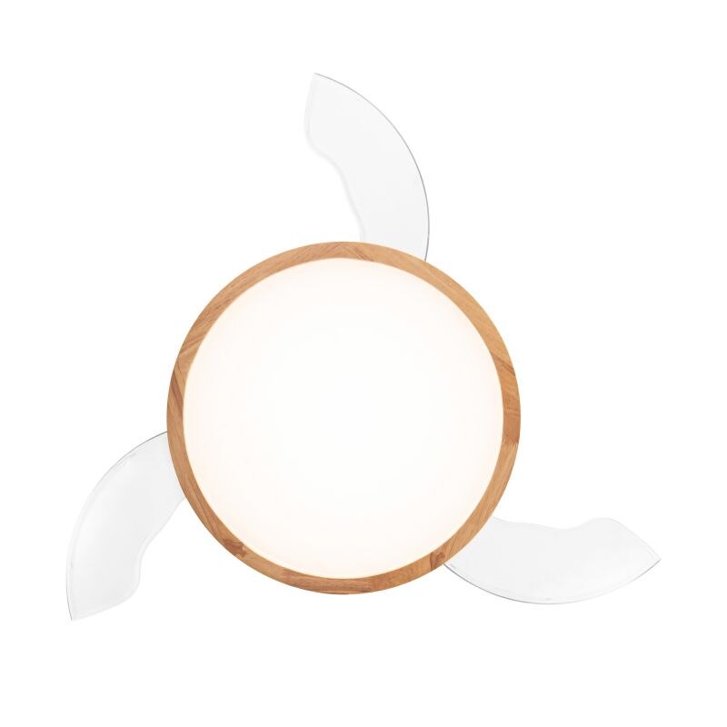 36 Inch Intergrate LED Ceiling Fan remote with Lighting with Round Solid Wood Shade Frame fan