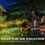 1 Pack Solar Firework Lawn Light Outdoor, IP65 Solar Garden Flower Fairy Lights For Patio Garden Christmas Lighting Decoration