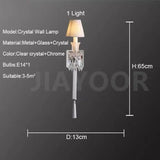 Luxury European Crystal LED Wall Lamp - Retro Decorative Sconce Light Fixture for Villa Living Room, Bedroom Bedside & Dining Room