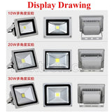 NEW 7 Color RGB LED Spotlight With Remote 10W 20W 30W 50W IP65 Waterproof for Outdoor Garden Projector Lighting LED Flood Lights