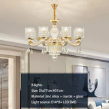 2025 New European Style Crystal Living Room Ceiling Chandelier Modern Light Luxury High-class Dining Room Pendant Lustre Fixture