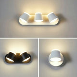 Modern Wall Sconces ,Led Wall Light 330 degrees swivel, 6500k White Light 3000K Light Up Downlight, Aluminum alloy Wall Light