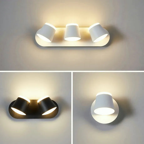 Modern Wall Sconces ,Led Wall Light 330 degrees swivel, 6500k White Light 3000K Light Up Downlight, Aluminum alloy Wall Light