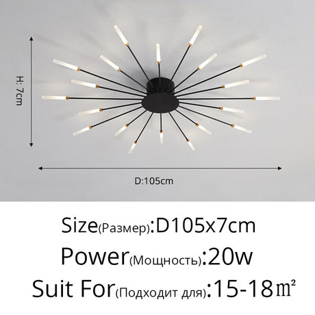 2023 Modern Led Ceiling Chandelier Lamp for Living Dining Room Nordic Creative Bedroom Hall Hanging Ceiling Light Fireworks Lamp