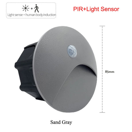 Led Deck Light Motion Sensor Step Stair Railing Lamp 3W Indoor Outdoor Waterproof for Pathway Stairway Post Porch Wall Sconce