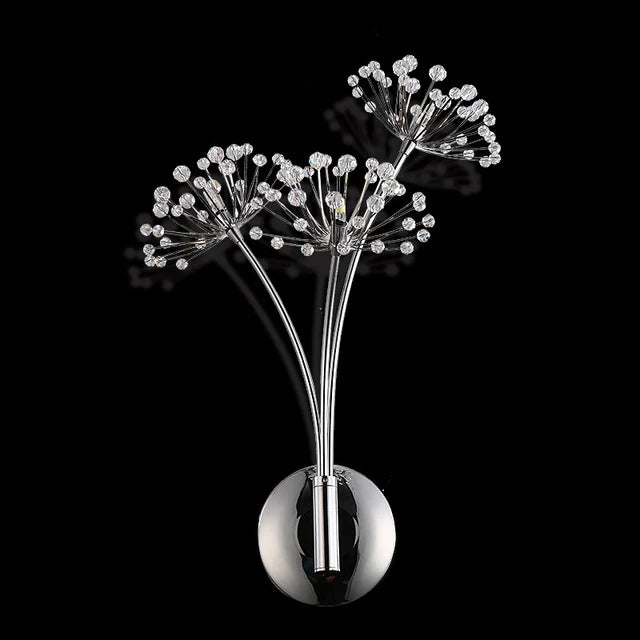 INS Modern Simple LED Bedside Lamp Living Room Bedroom Wedding Dress Shop Decors Crystal Study Dandelion Standing  Floor Light
