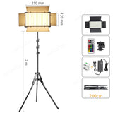 U800+ U600+ LED Video Light Photo Studio Lamp Bi-Color RGB Dimmable with Tripod Stand Remote for Photography Live Steaming