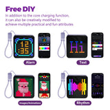 LED Pixel Display Night Light 5000mAh Bluetooth APP Control DIY Table Light With Alarm Clock For Bedroom Christmas Gift