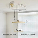 French Rocker arm Hanging Chandelier Light Fixture  Folding LED Colorful Pendant Lamp for Living Room Dining Room Bedroom