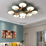 Nordic Modern Macaron Ceiling Lamp Chandelier Bedroom Minimalist Wood Home Decor Living Room Kitchen LED Lighting Fixtures