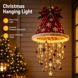 Cute Santa Hat Hanging LED String Light Christmas Decor Lamp Tassel Star Bell Pendants Holiday Party Home Wall Hanging Ornament