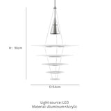 Denmark Louis Poulsen Enigma Pendant Lights Acrylic Slice Ripple Art Creative Lamps for Living Room Home Decoration Chandeliers