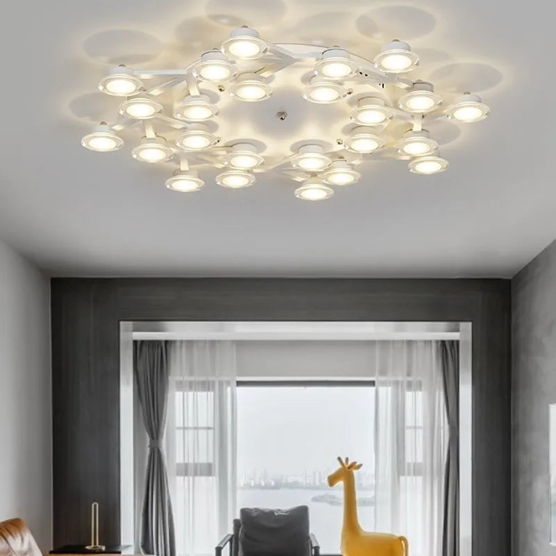 Nordic Living Room Ceiling Lights Post-modern Minimalist Bedroom And Study Lights Artistic Creativity Led Plum Blossom Lights