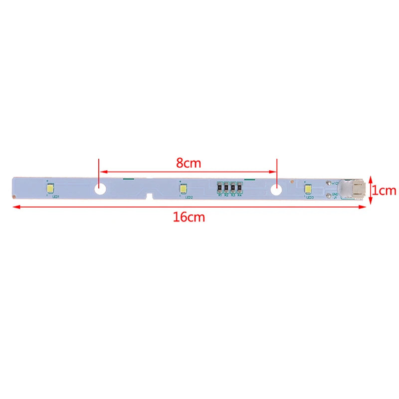 2-Pack Refrigerator LED Light Bar Strip for Hisense / Rongsheng (DC12V 2W, 16cm) - Replacement Model E349766 MDDZ-162A 1629348