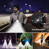 USB Rechargeable Outdoor LED Night Running Chest Light with Back Warning Lamp - Safety Gear for Jogging, Camping, Hiking & Adventure